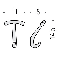 Colombo Design Luna CB37 Крючок, подвесной, одинарный, цвет: chrome BCB37.CR