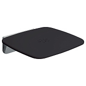Colombo Design Complementi Сиденье для душа, с креплениями к стене, 35,5x37 см, цвет: black B9645.NE