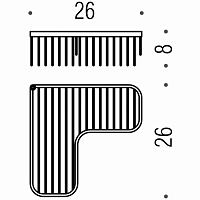Colombo Design Angolari Полочка для ванной, подвесная, угловая, цвет: matt black B9611.NM