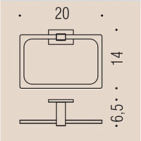 Colombo Design Look Полотенцедержатель кольцо 20х14 см, подвесной, цвет: matt black B1631.NM
