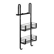 Colombo Design Complementi Металлическая полочка, на стекляную дверцу, цвет: matt black B9634.NM