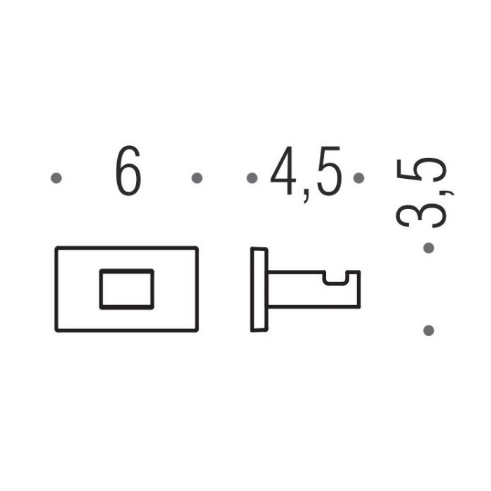 Colombo Design Look LC27 Крючок, подвесной, одинарный, цвет: graphite BLC27.GL