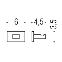 Colombo Design Look LC27 Крючок, подвесной, одинарный, цвет: graphite BLC27.GL