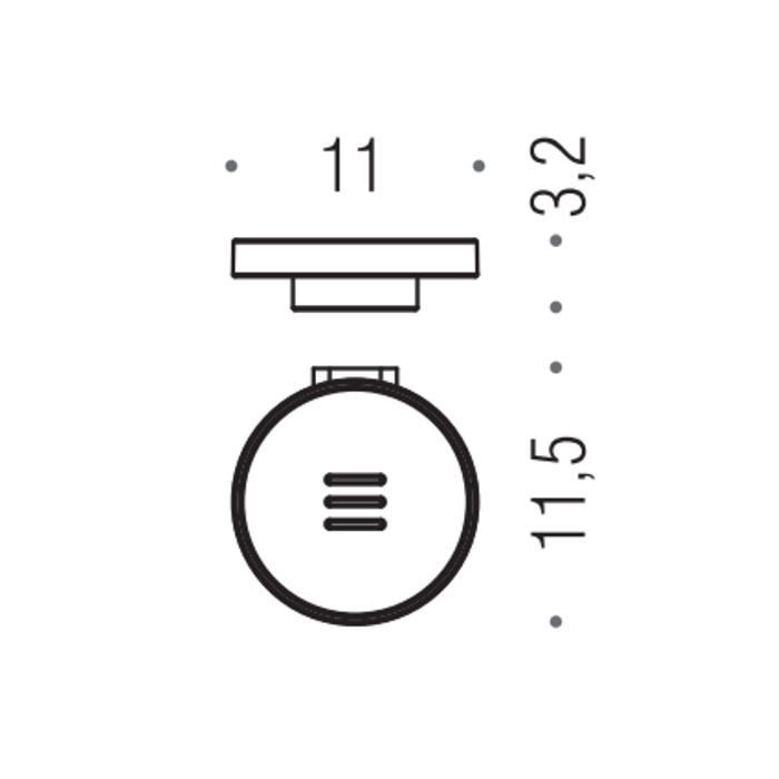 Colombo Design Mini Мыльница подвесная со стеклянной чашей, латунь, цвет: matt gold B4001.OM-VAN