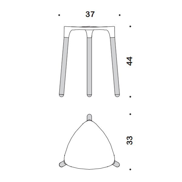 Colombo Design Complementi Сиденье пластиковое, 37х33х44h см, цвет: white B9988.BI