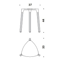 Colombo Design Complementi Сиденье пластиковое, 37х33х44h см, цвет: white B9988.BI