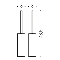 Colombo Design Look Ершик для унитаза напольный, с латунной колбой, цвет: matt graphite B1606.GM