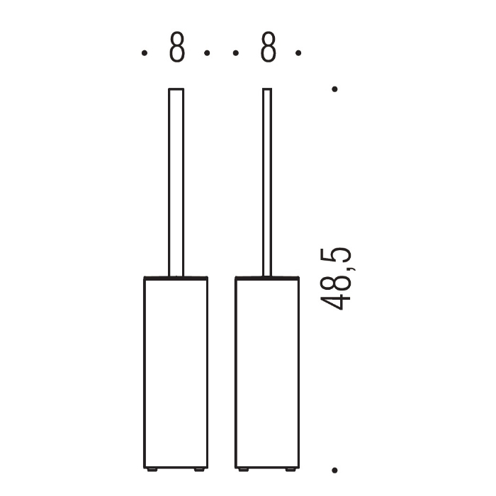 Colombo Design Look Ершик для унитаза напольный, с латунной колбой, цвет: graphite B1606.GL