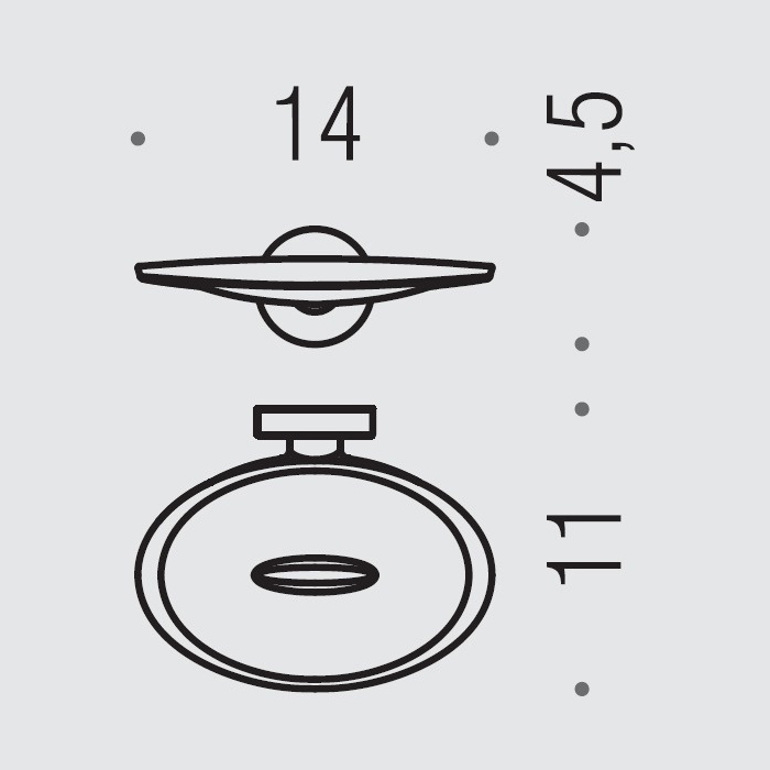 Colombo Design Plus Мыльница подвесная с чашей, латунь, цвет: graphite W4901.GL