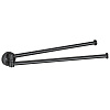 Colombo Design Plus Полотенцедержатель двойной, 34.5 см, подвесной, цвет: graphite W4913.GL