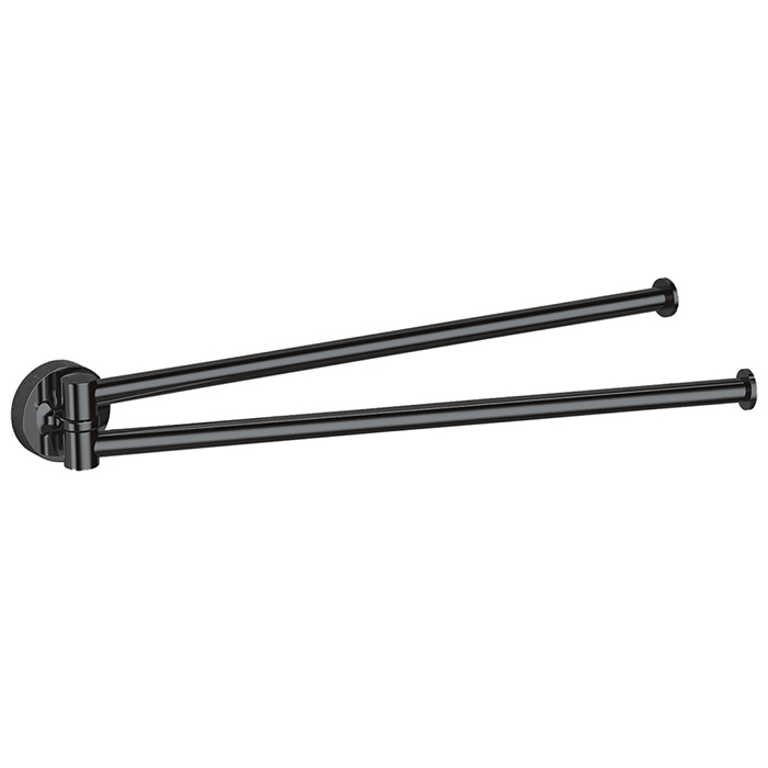 Colombo Design Plus Полотенцедержатель двойной, 34.5 см, подвесной, цвет: graphite W4913.GL