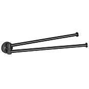 Colombo Design Plus Полотенцедержатель двойной, 34.5 см, подвесной, цвет: graphite W4913.GL