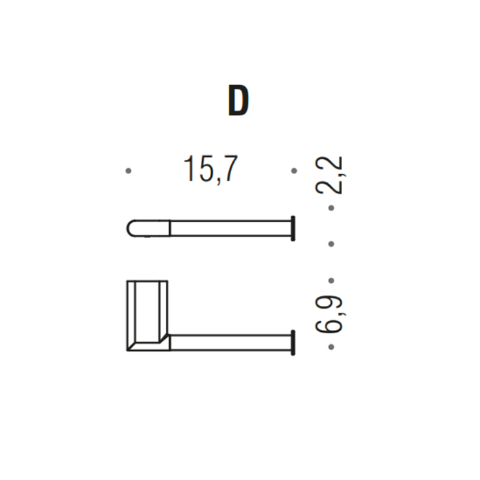 Colombo Design Mini Держатель туалетной бумаги, подвесной, цвет: chrome B4008D.CR