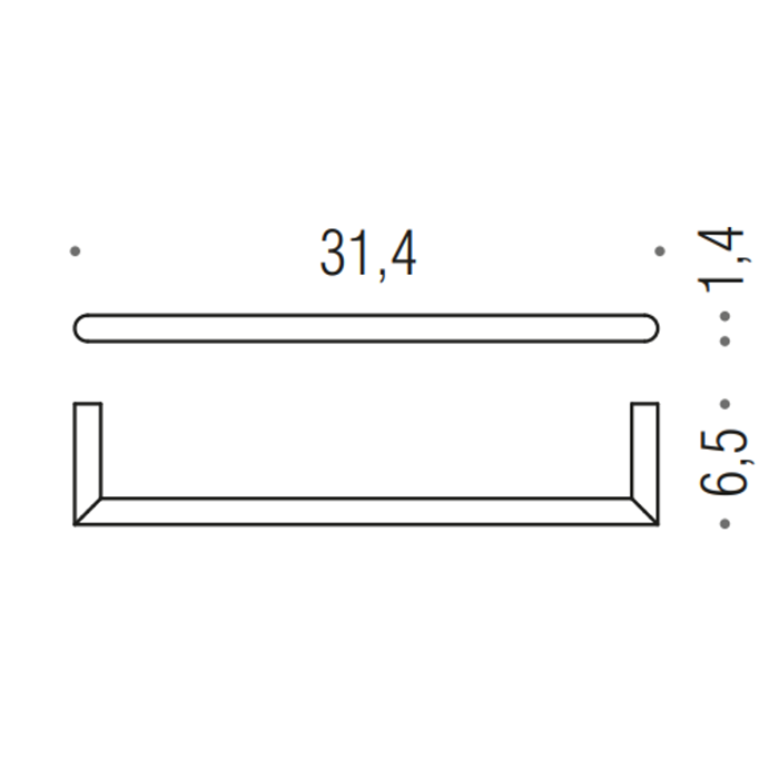 Colombo Design Mini Полотенцедержатель 31 cм, подвесной, цвет: chrome B4009.CR