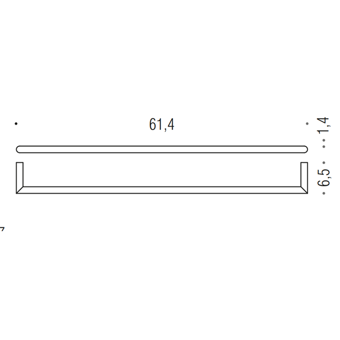 Colombo Design Mini Полотенцедержатель 61 cм, подвесной, цвет: chrome B4011.CR