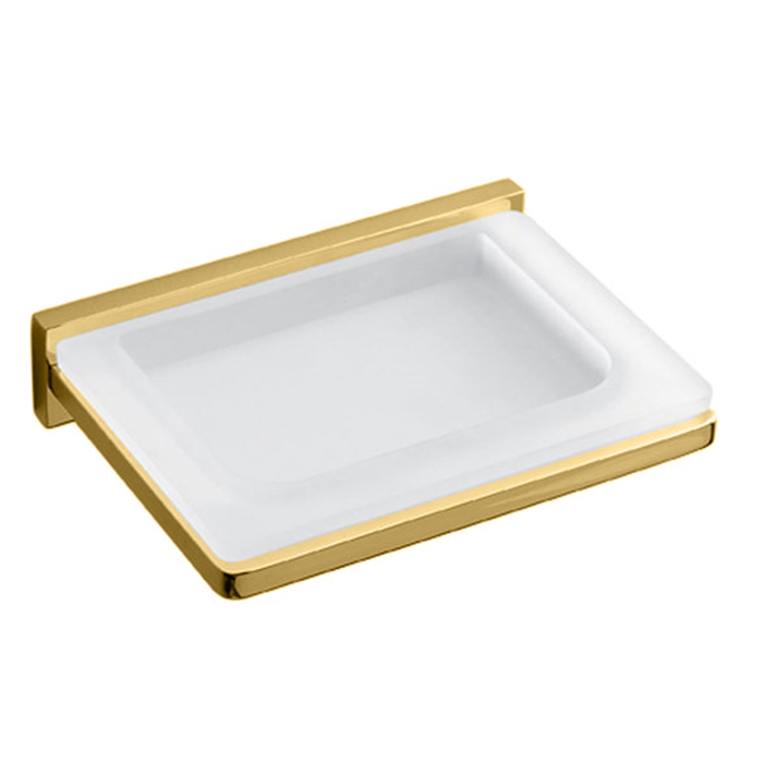 Colombo Design Look Мыльница подвесная со стеклянной чашей, латунь, цвет: matt gold B1601.OM-VAN