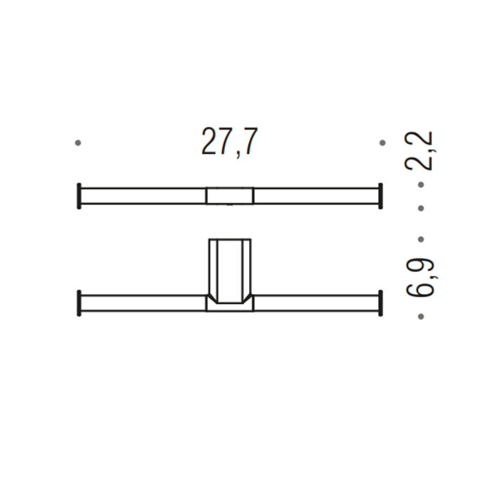 Colombo Design Mini Держатель туалетной бумаги, подвесной, двойной, цвет: chrome B4090.CR
