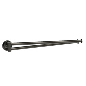 Colombo Design Plus Полотенцедержатель двойной 34.5 см, подвесной, цвет: matt graphite W4913.GM