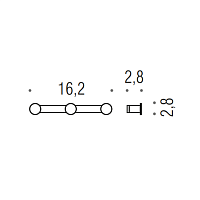 Colombo Design Mini Крючок, подвесной, тройной, цвет: matt black CD117.NM