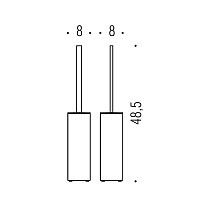 Colombo Design Look Ершик для унитаза напольный, с латунной колбой, цвет: matt gold B1606.OM