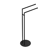Colombo Design Mini Стойка с двойным полотенцедержателем 83,5x36 см, напольная, цвет: matt black B4038.NM