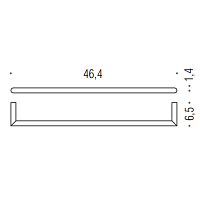 Colombo Design Mini Полотенцедержатель 46 см, подвесной, цвет: matt black B4010.NM