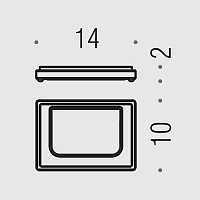 Colombo Design Look Мыльница настольная со стеклянной чашей, латунь, цвет: matt gold B1640.OM-VAN