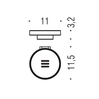 Colombo Design Mini Мыльница подвесная со стеклянной чашей, латунь, цвет: matt black B4001.NM-VAN