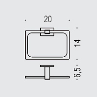 Colombo Design Look Полотенцедержатель кольцо 20 см, подвесной,, цвет: matt gold B1631.OM
