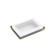 Colombo Design Look Мыльница со стеклянной чашей, настольная, цвет: stainless steel B1640.HPS1-VAN