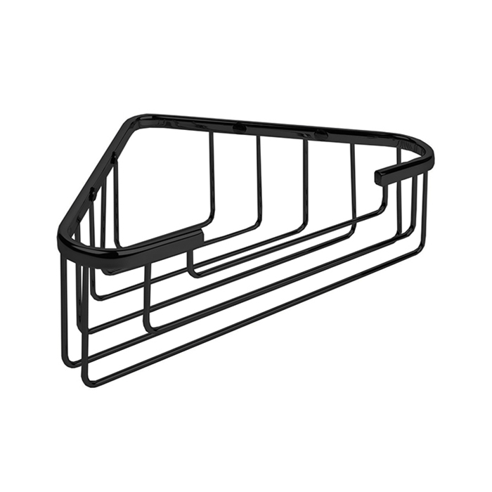 Colombo Design Basic Угловая металлическая полочка, цвет: matt black B2733.NM