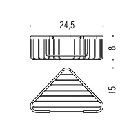 Colombo Design Basic Угловая металлическая полочка, цвет: matt black B2733.NM