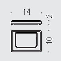 Colombo Design Look Мыльница настольная со стеклянной чашей, латунь, цвет: matt graphite B1640.GM-VAN