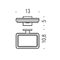 Colombo Design Basic Q Мыльница подвесная со стеклянной чашей, латунь, цвет: matt black B3701.NM-VAN