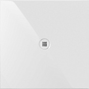 GSI Pura H2 Душевой поддон керамический 90x90x2h см, цвет: белый матовый 46090909