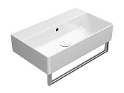 GSI Kube X Раковина подвесная/накладная 60x37 см, 1 отверстие, с переливом, цвет: белый глянцевый 9454011