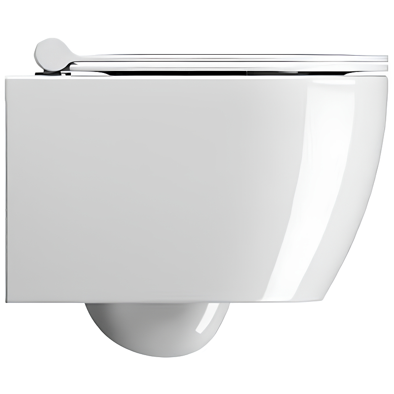 GSI Pura Унитаз подвесной 46x35 см безободковый, смыв swirlflush, цвет: белый глянцевый 880211