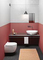 GSI Pura Унитаз подвесной 46x35 см безободковый, смыв swirlflush, цвет: белый глянцевый 880211