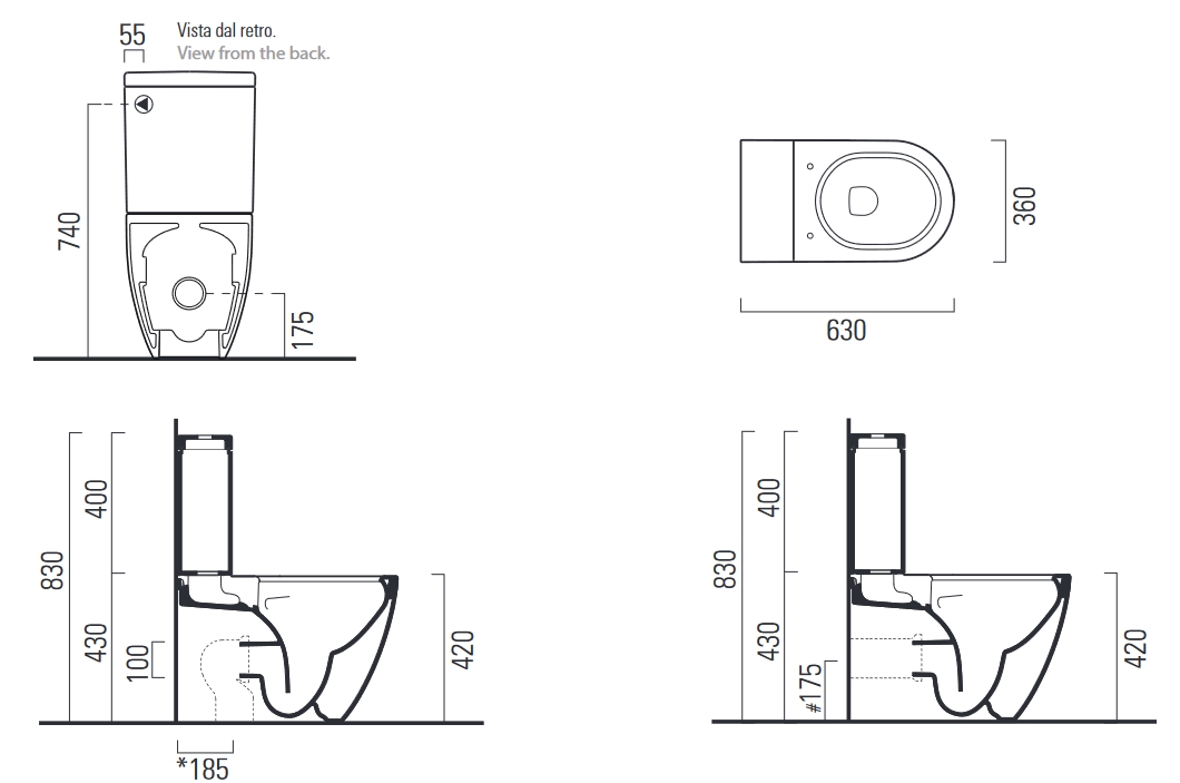 GSI Pura Чаша унитаза моноблок безободковый, смыв swirlflush, цвет: белый глянцевый 880611