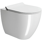 GSI Pura Унитаз приставной 55x36 см безободковый, смыв swirlflush, цвет: белый глянцевый 880311