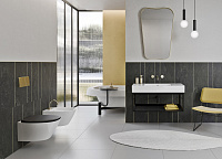 GSI Modo+ Унитаз подвесной 54x37 см безободковый, смыв swirlflush, цвет: белый глянцевый 841511