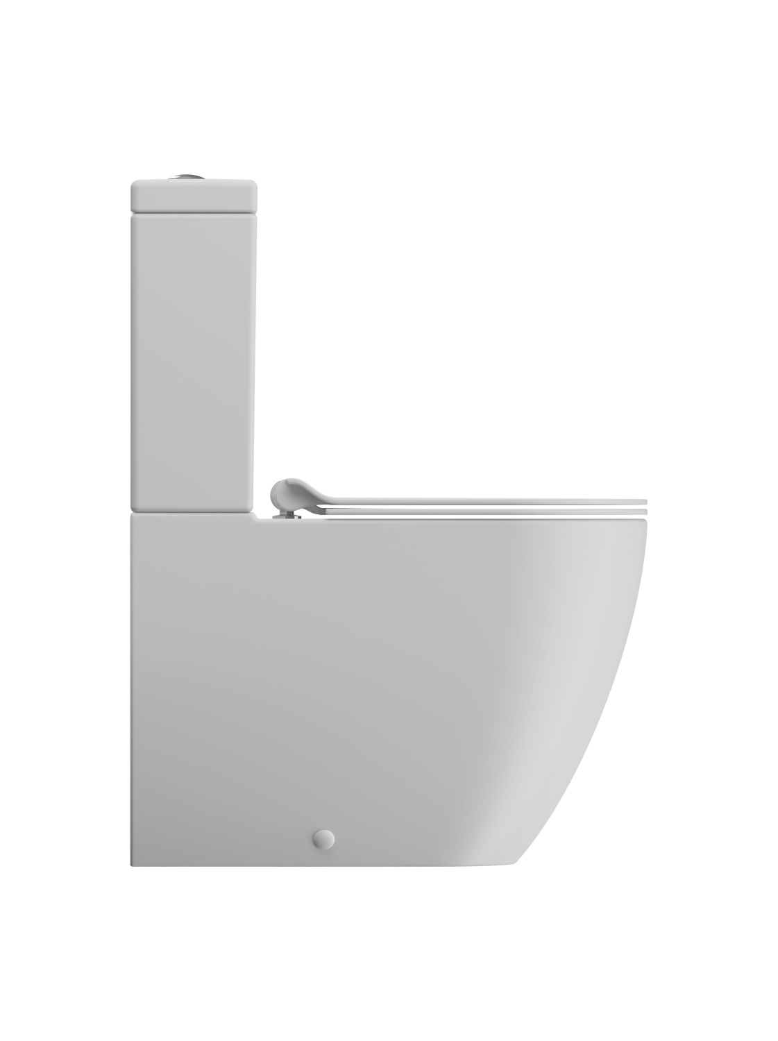 GSI Pura Чаша унитаза моноблок безободковый, смыв swirlflush, цвет: белый матовый 880609