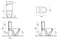 GSI Pura Чаша унитаза моноблок безободковый, смыв swirlflush, цвет: белый матовый 880609