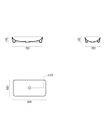 GSI Nubes Раковина чаша 80x40x14h см, без перелива, без д/к, цвет: ardesia opaco 904026