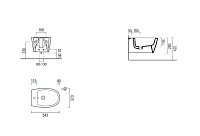 GSI Modo+ Биде подвесное с 1 отверстием под смеситель и переливом, без крепежа, цвет: ardesia opaco 8465126
