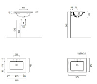 GSI Pura Раковина подвесная/накладная 62,6x46 см, 1 отверстие, с переливом, цвет: белый глянцевый 8884111