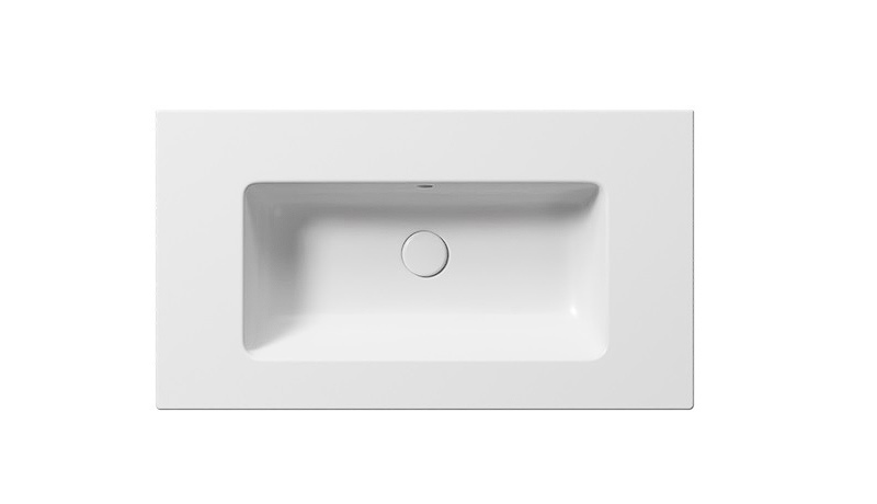 GSI Pura Раковина подвесная/накладная 82,6x46 см, 1 отверстие, с переливом, цвет: white matt 8885109