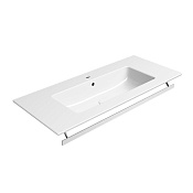 GSI Pura Раковина подвесная/накладная 102,6x46 см, 1 отверстие, с переливом, цвет: белый глянцевый 8886111