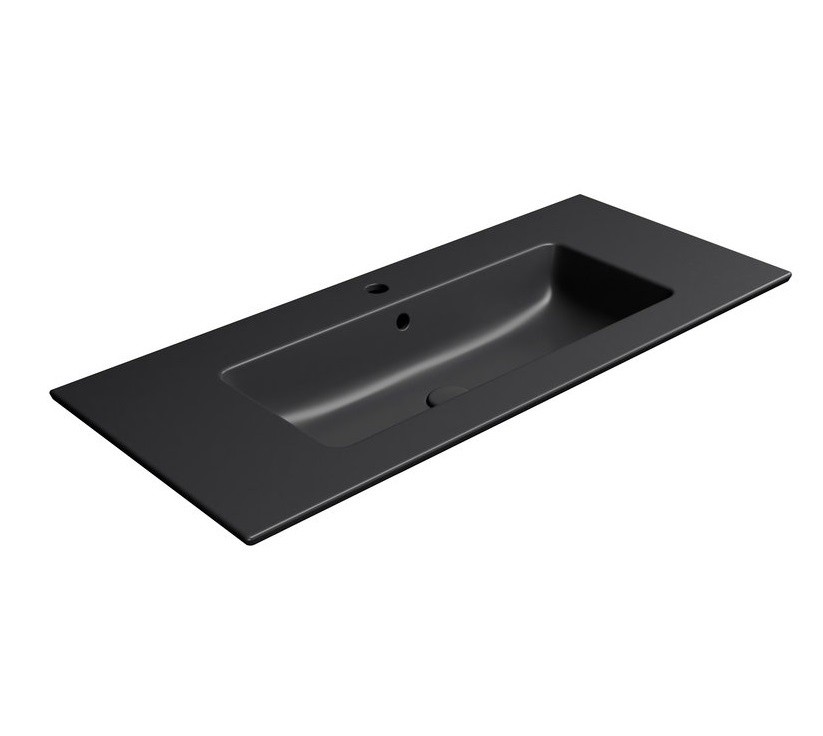 GSI Pura Раковина подвесная/накладная 102,6x46 см, 1 отверстие, с переливом, цвет: ardesia opaco 8886126