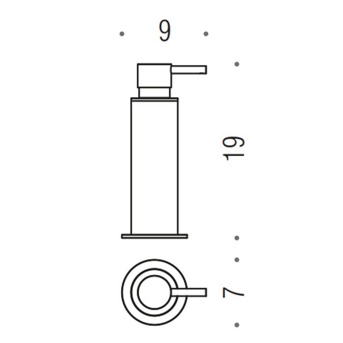 Colombo Design Mini Дозатор для жидкого мыла подвесной, латунная колба, цвет: stainless steel B9342.HPS1